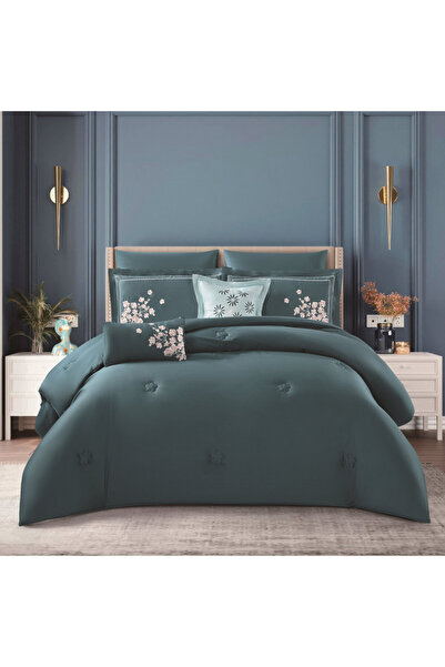 Levore Livori 100% Cotton Luxury Summer Bedspread for Double Bed Size 200x200 cm, 8 Pieces, 240 Thread Count