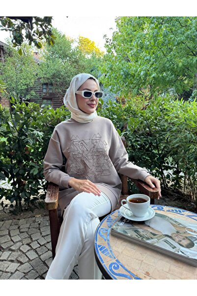 Moodbasic Embroidered Stone-Set Tencel Tunic