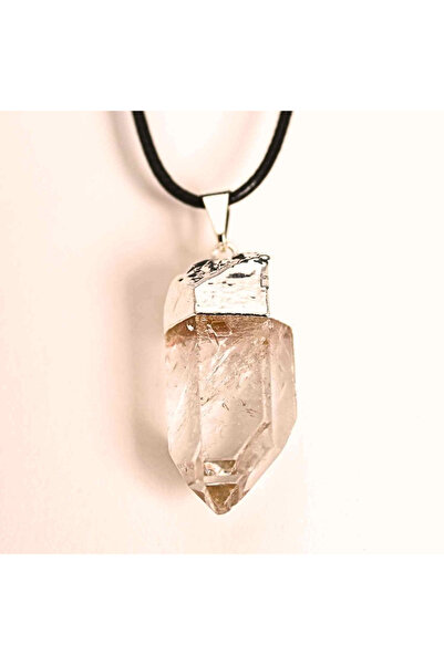 craftmystic Colier cu pandantiv din cuarț argintiu - Claritate și energie poz...