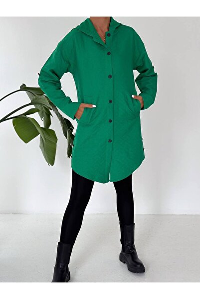 Luq Long Coat Quilted Hooded