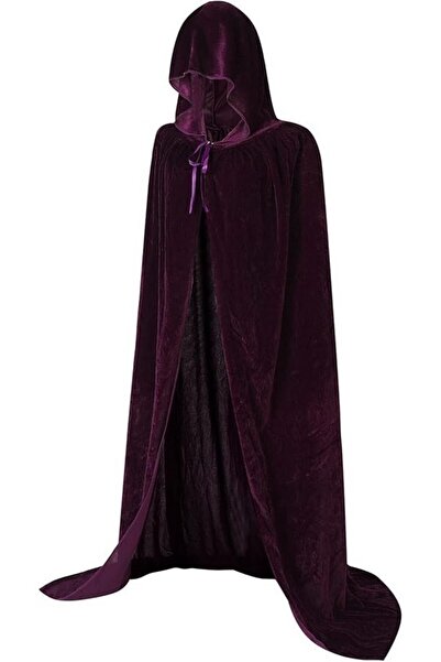 Cloudairy Pelerina mov din catifea, unisex,
