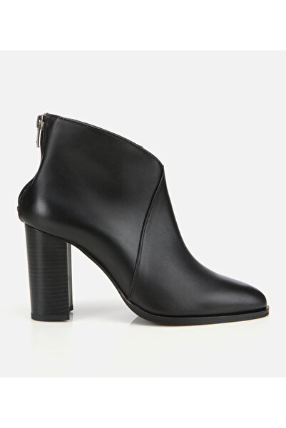 Hotiç Kadın Deri Siyah Yumuşak Bilekte Topuklu Bot