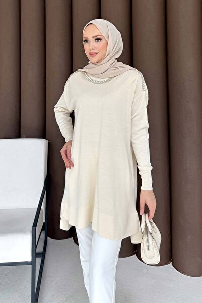 Melike Tatar Πλεκτό Τούνικ με Πέτρες 70-2483
