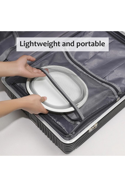 OEM Multifunctional Non-Slip Foldable Basin, White/Grey, 30x11cm