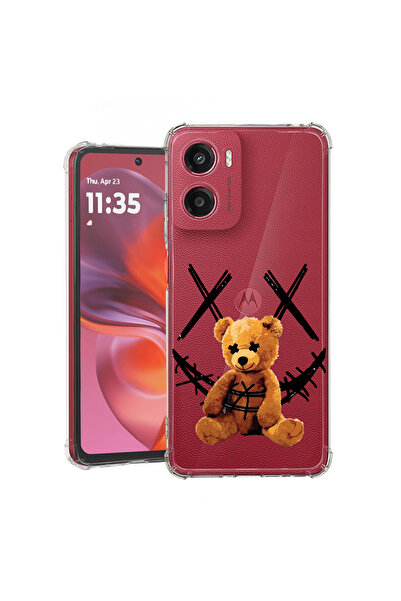 bestcase Carcasă antișoc pentru Motorola Moto G06, zâmbet de ursuleț de pluș,...