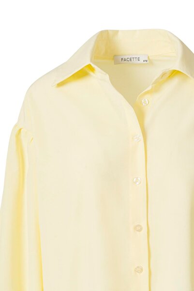 FACETTE Flared Sleeve Shirt Yellow