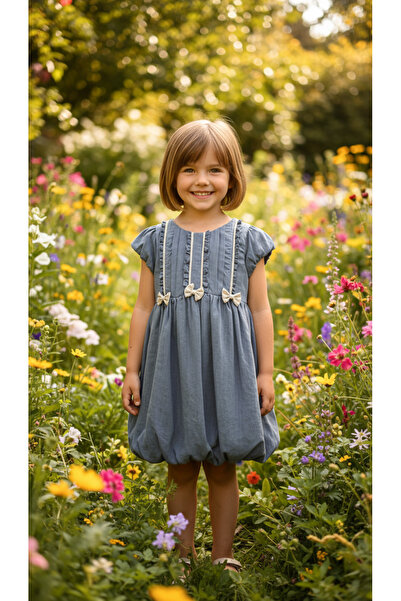 Jolanda Girl's Dress with Bow Detail