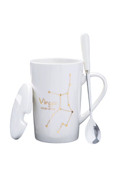 OEM Set cadou cana ceramica, culoare Alba, Fecioara