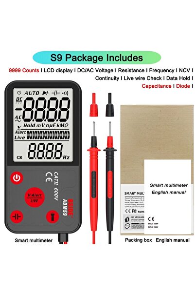 Choice ADMS9 New Portable Digital Multimeter Smart Electrical Tester T-RMS DC...