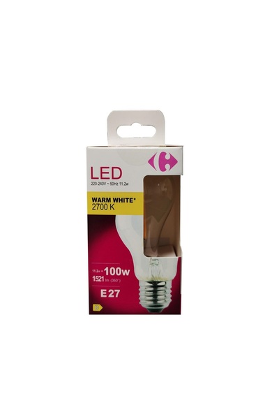 Carrefour Home Bec LED Carrefour, E27, 100 W, 1521 lm, 2700 K, Alb cald