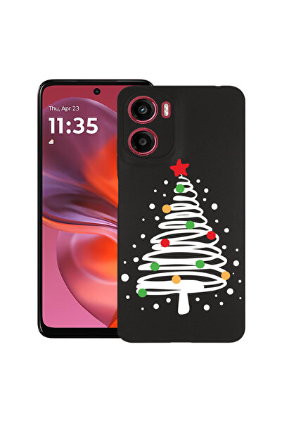 bestcase Carcasă ultra subțire TPU pentru Motorola Moto G06, Brad de Crăciun,...