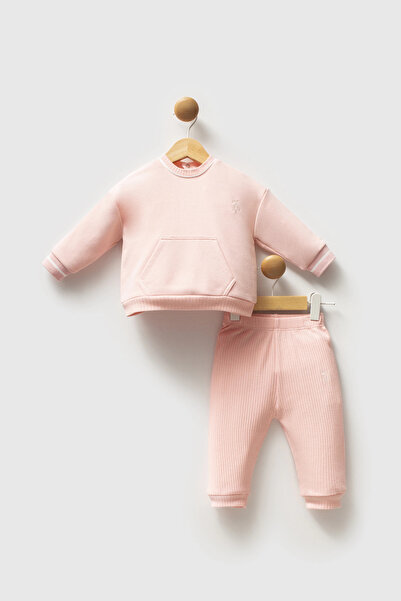 U.S. Polo Assn. U.S.Polo Assn Baby Girl 2-Piece Set - Light Pink
