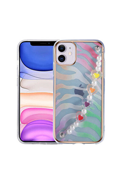 No7tech حافظة جوال متوافقة مع هاتف iPhone 11 من JoieCreatif - وردي-أخضر