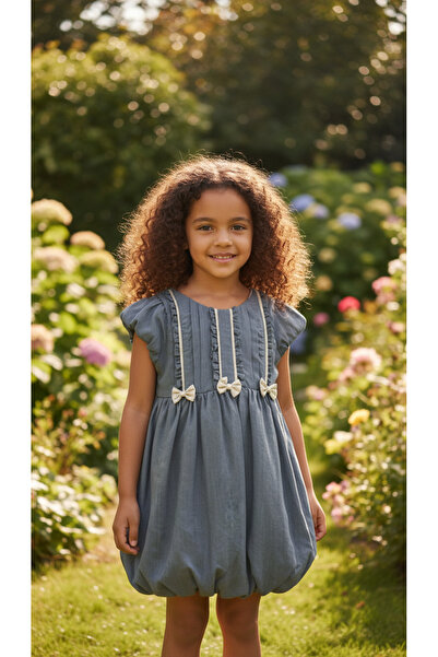 Jolanda Girl's Dress with Bow Detail