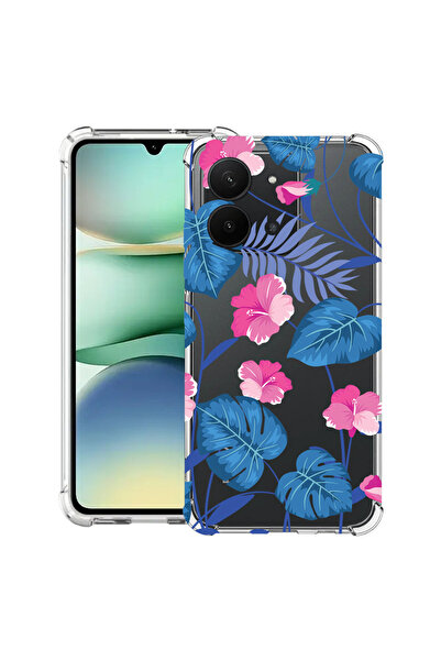 bestcase Carcasă antișoc pentru Xiaomi Redmi 15C 4G (171 mm), flori albastre ...