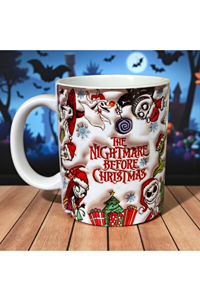 mug shop Halloween Nigthmare Before Christmas Tasarım Kupa Hediyelik Premium Mug