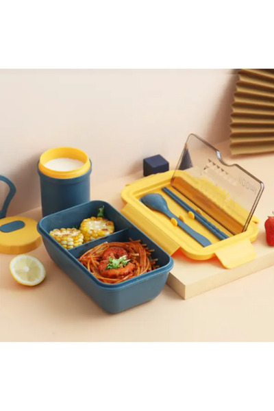 OEM Caserola alimentara portabila, 1100ml, Albastru