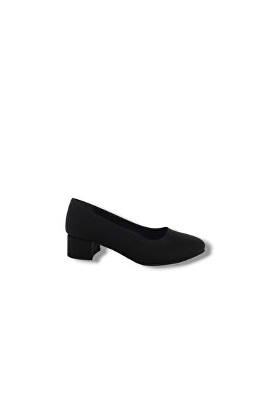 Zerhan 1003 Women's Black Shiny Low Heel Shoes