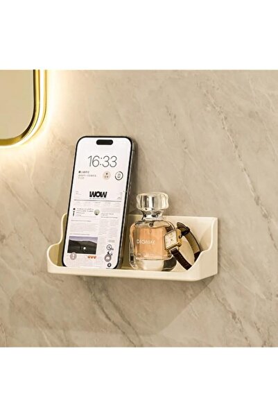 Generic 1pc No Drill Waterproof Bathroom Shelf，Multifunctional Adhesive Wall-...