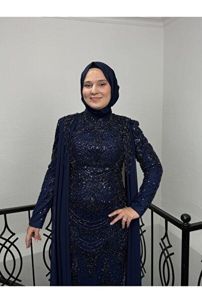 Hiranur 9001 Pul Payet Pelerinli Tesettür Abiye