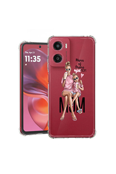 bestcase Αντικραδασμική θήκη για Motorola Moto G06, Κορίτσι Μαμά Μαμά του Δρά...