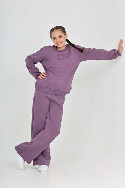 Toontoy Girl's Tonsureton Embroidered Tracksuit Set