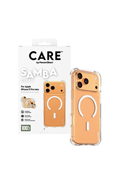 Panzer Glass CARE by PanzerGlass® Fashionable Case Samba Transparent w. White MagSafe iPhone 17 Pro Max