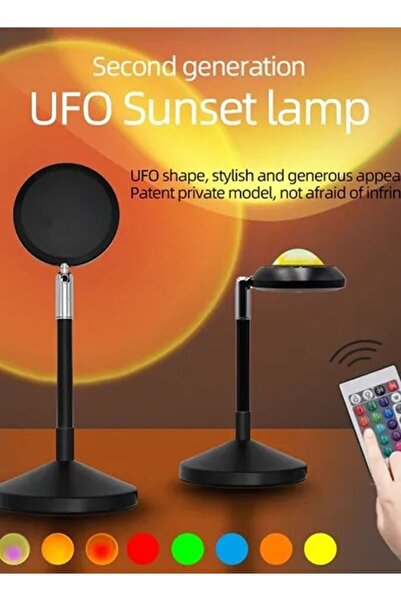 fulina مصابيح غروب الشمس مع جهاز تحكم عن بعد متغير الألوان بـ 16 لونًا، مصابيح طاولة إسقاط لغرفة النوم