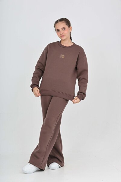 Toontoy Girl's Tonsureton Embroidered Tracksuit Set