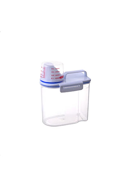 OEM Cereal food container, transparent, airtight lid with measuring cup, 1.5 L