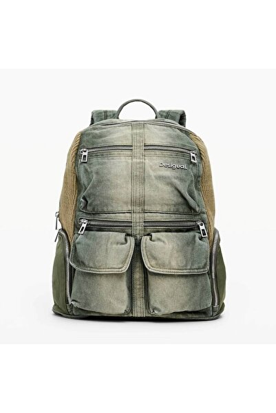 Desigual Women's backpack, Desigual, Bravo Hybrid Chester series, Olive green