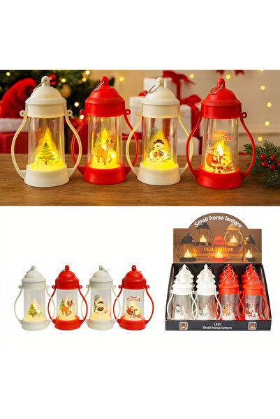 Issa 1 Lampă LED Model Felinar de Crăciun, cu Lumină Caldă 16x6cm ALB