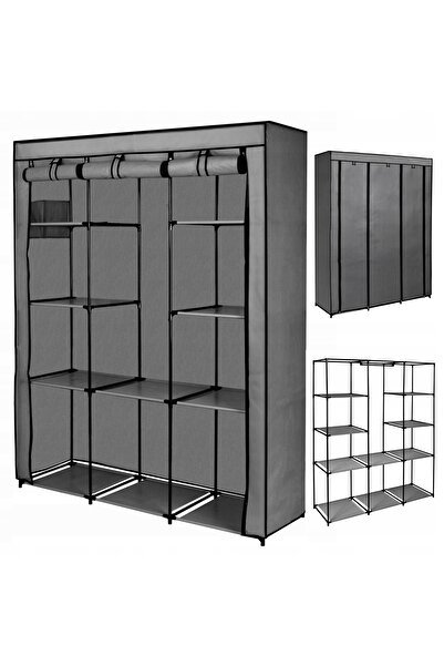 Other Szafa tekstylna z 10 półkami Mira Maxi antracyt