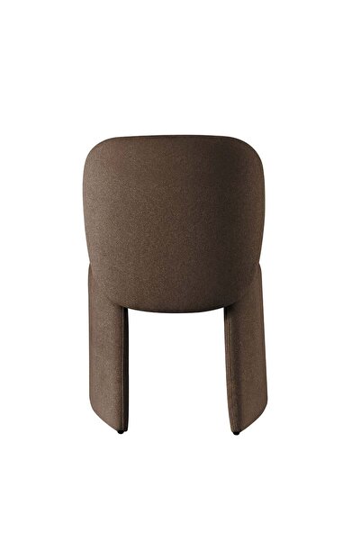 Danube Home Namifir Set of 2 Dark Brown Upholstered Dining Chairs - Stylish Fabric & Wood Furniture - 59x50x84cm