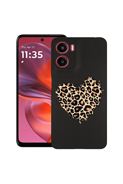 bestcase TPU ултра тънък калъф за Motorola Moto G06, леопардово сърце, 208290...