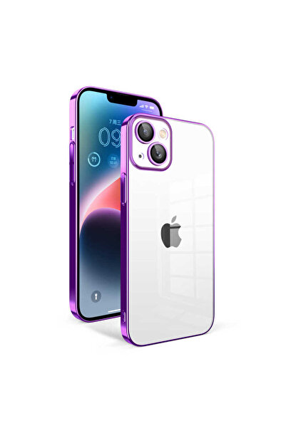 No7tech حافظة جراج JoieCreatif متوافقة مع هاتف iPhone 14 Plus مع إطار ملون لح...