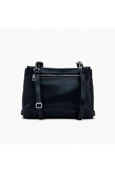 Desigual 2-in-1 women's bag, handbag, shoulder bag and backpack, Desigual, Punkette Posadas series, Black