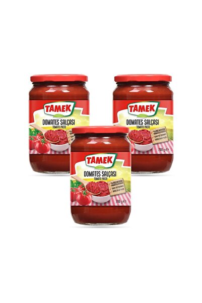 TAMEK Domates Salçası 700 gr Cam x 3 Adet