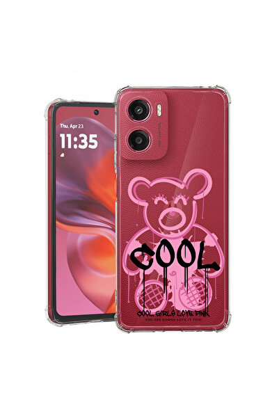 bestcase Carcasă antișoc pentru Motorola Moto G06, Teddy Bear Cool Pink, 2078...
