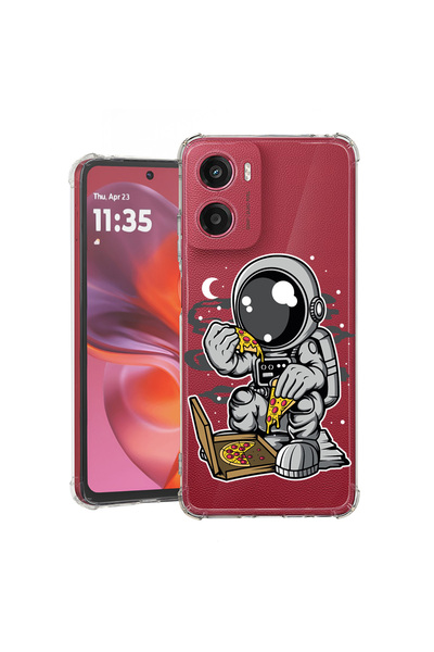 bestcase Carcasă antișoc pentru Motorola Moto G06, Astronaut Pizza, 2078499 AS 1004