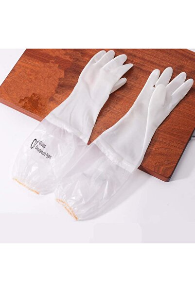 fulina Rubber Gloves,for Kitchen Dishwashing Gloves, Reusable Long Cuff velveted Lined,Waterproof