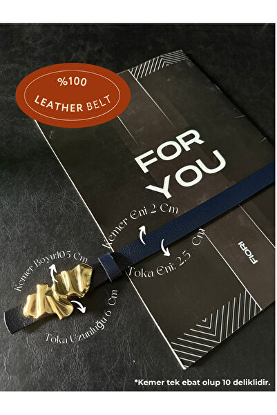 Fiori Genuine Leather Designer Buckle Women's Belt, Jacket Belt, Shirt Belt, Dress Belt