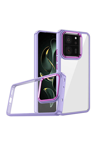 No7tech غطاء حماية لهاتف Mi 13T Pro طراز N7TH فلورا - أرجواني