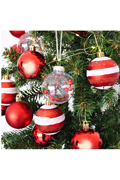 Loremp Χριστουγεννιάτικο στολίδι 25 τεμαχίων σε κόκκινο χρώμα με διαφορετικές...