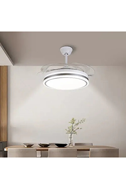 HAMER Silver fan chandelier, 3 lights, 50 cm