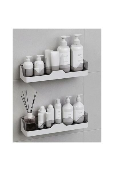 Generic Adhesive Shower Caddy Shelf - No Drilling Wall Mounted Bathroom Organ...