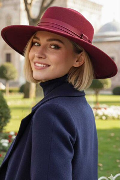 Mood Agenda Women's Wide Brim Striped Cashmere Gondola Hat