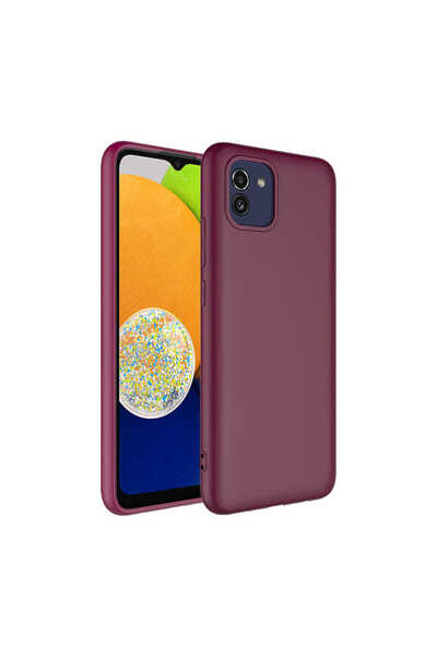 No7tech غطاء حماية لهاتف جالاكسي A03 من جوي كريتيف مارا - بنفسجي غامق