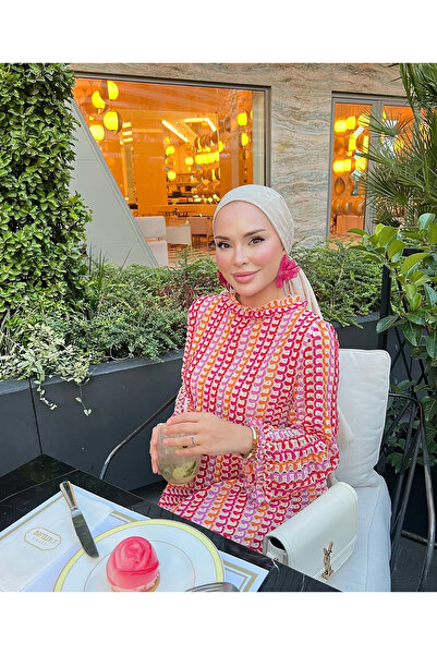 Trend Marfa Colorful Ruffle Detailed Dress