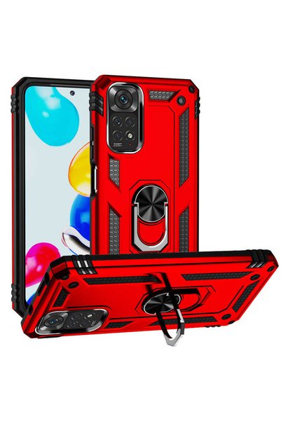 Generic Brand غطاء حماية لهاتف ريدمي نوت 11S العالمي من جوي كريتيف فيجا - أحمر